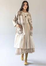 Blus "Alaska" i ekologisk bomull/lin - mullvad