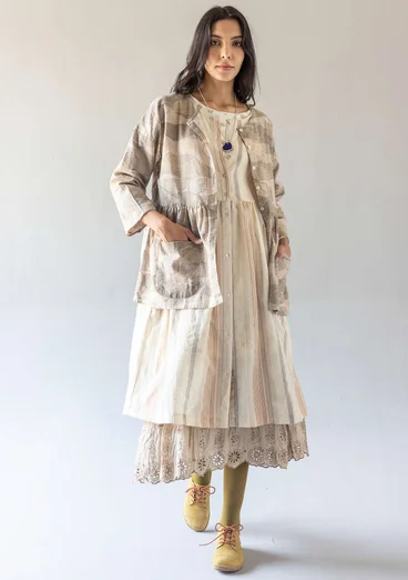 Blus "Alaska" i ekologisk bomull/lin - mullvad