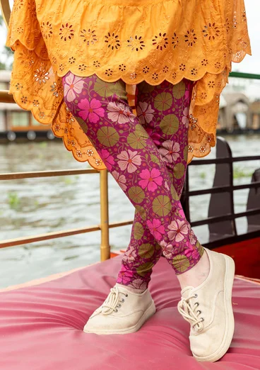 Mönstrade leggings "Cress" i lyocell/elastan - vindruva