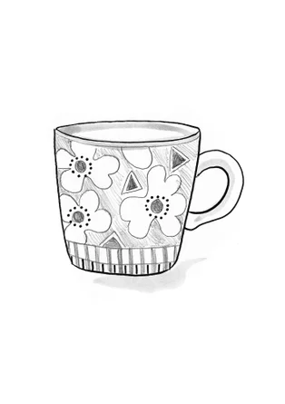 Mugg "Soni" i keramik - pepparmynta