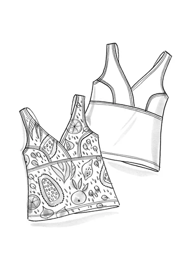 Badlinne "Botswana" i polyamid/elastan - svart/mönstrad