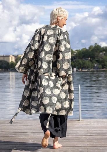 Kimono "Eclipse" i ekologisk bomull - mörk askgrå