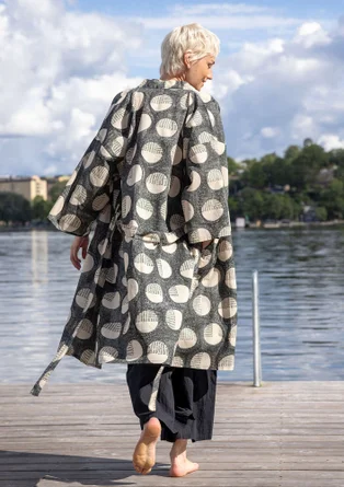 Kimono "Eclipse" i ekologisk bomull - mörk askgrå