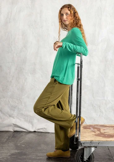 Trikåtop "Tina" i lyocell/elastan - lotusgrön