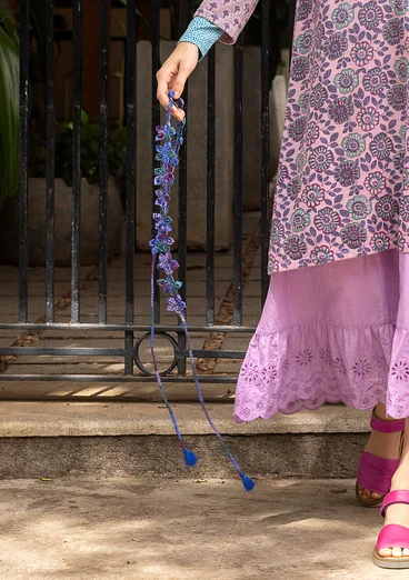 Bälte "Sona" i ekologisk bomull - briljantblå