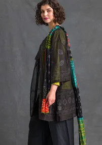Kimono "Create" i bomull - svart
