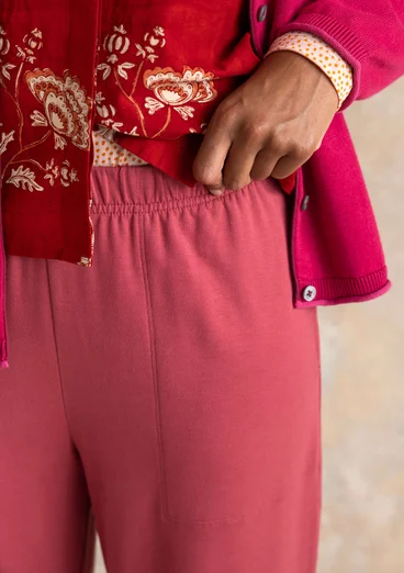 Trikåbyxa i viskos/elastan - fikon