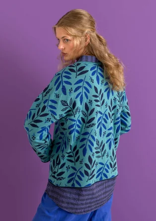 Tröja "Ophelia" i ekologisk/återvunnen bomull - teal