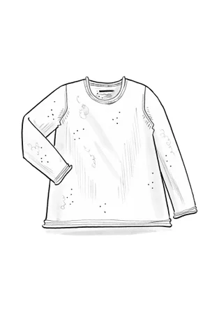 Bästiströja i alpackamix - papegojröd/melange