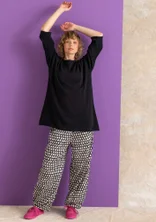 Stickad tunika i återvunnen bomull - svart