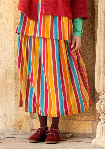 Vävd kjol "Akira" i ekologisk bomull - natur