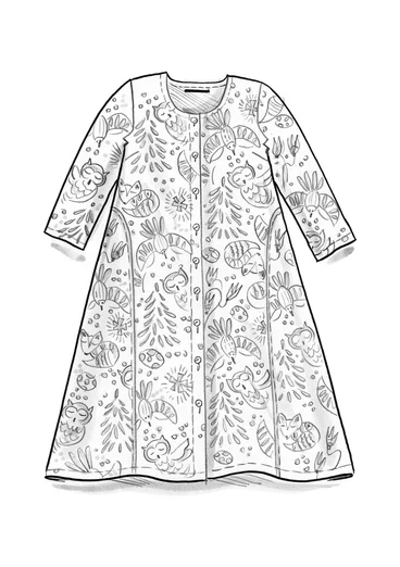 Vävd klänning "Denali" i ekologisk bomull - svart