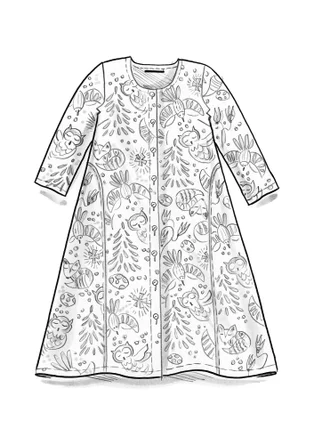 Vävd klänning "Denali" i ekologisk bomull - svart