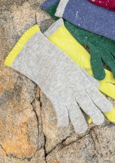 Fingervante i ull - grå