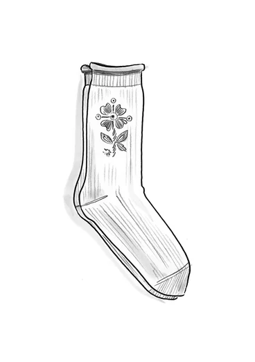 Stickade sockor "Arktis" i ull - ofärgad