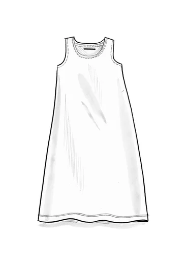 Färgglad trikåklänning "Shikara" i ekologisk bomull/modal - sparris