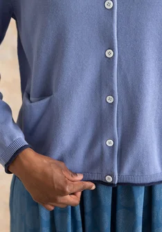 Kofta "Esme" i ekologisk/återvunnen bomull - gammelblå