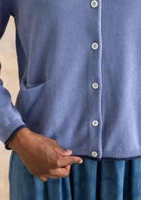 Kofta "Esme" i ekologisk/återvunnen bomull - gammelblå