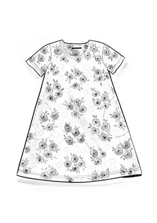 Trikåklänning "Rema" i ekologisk bomull - lupin