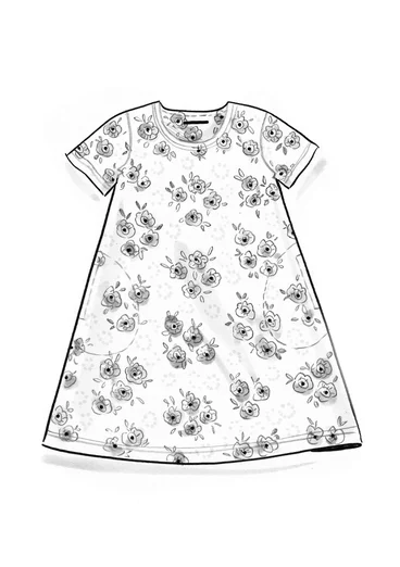 Trikåklänning "Rema" i ekologisk bomull - lupin