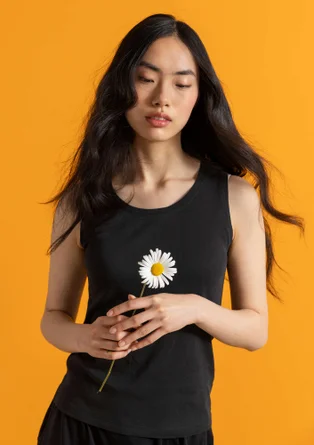 Trikålinne i ekologisk bomull - svart