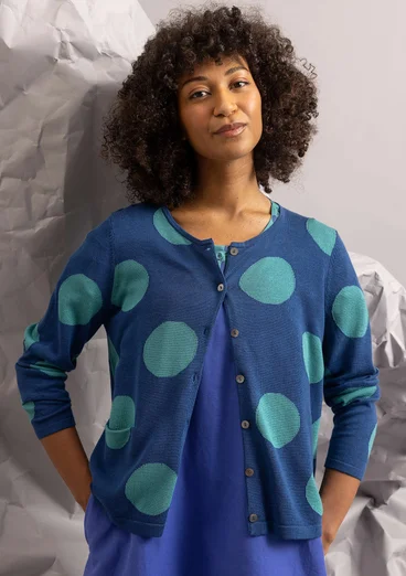 Kofta "Ina" i ekologisk bomull/lyocell - indigoblå