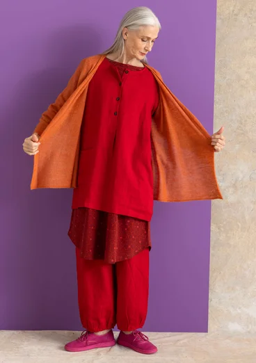 Omlottkofta i alpackamix - ljus grapefrukt/melange