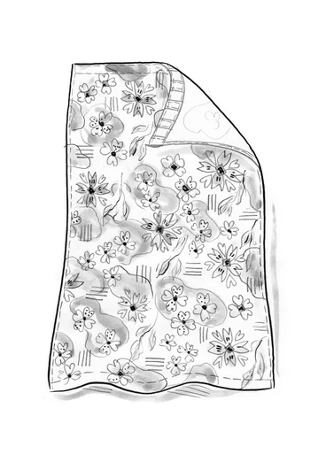 Gardin "Anaya" i ekologisk bomull - chili