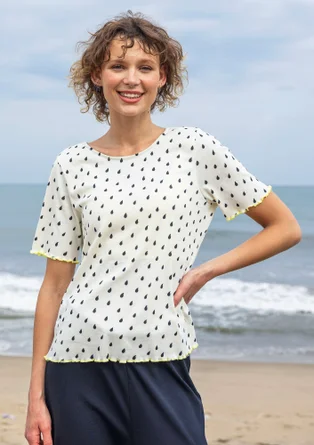 Top "Drop" i ekologisk bomull - oblekt