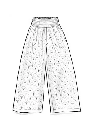 Vävd byxa "Neela" i ekologisk bomull - briljantblå