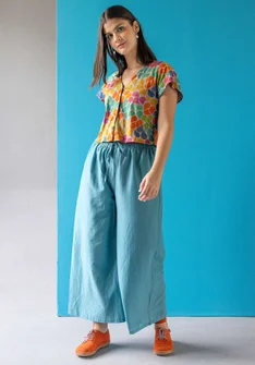 Trikåtop "Petite" i ekologisk bomull - duvgrå