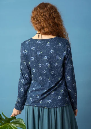 Top " Amandine" i ekologisk bomull/modal - indigo
