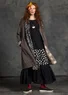 Blus i bomull/siden (svart XS)