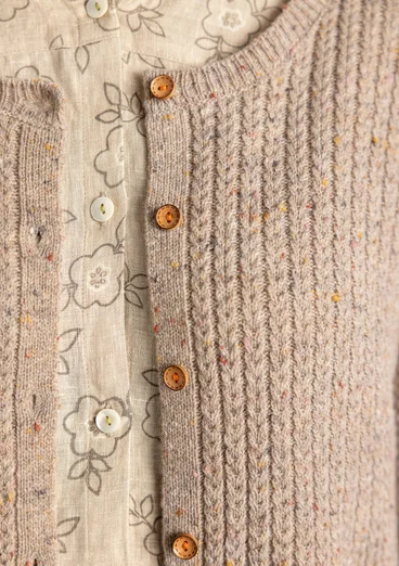 Nepskofta i lammullsmix - mullvad/melange