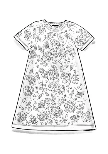 Trikåklänning "Hana" i ekologisk bomull/modal - ljus indigo