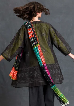 Kimono "Create" i bomull - svart