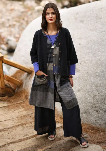 Vävd byxa i ekologisk bomull - svart