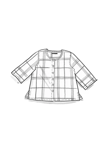 Vävd blus "Kate" i ekologisk bomull - bläck