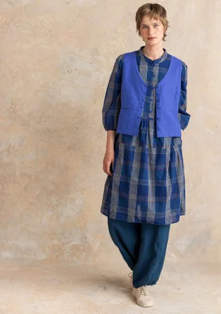 Vävd väst ”Esme” i bomull/lin - lupin