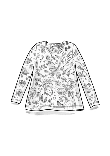 Top "Yura" i ekologisk lyocell/elastan - aubergine