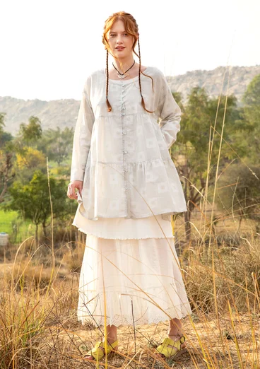 Artistblus "Cirrus" i ekologisk bomull - oblekt