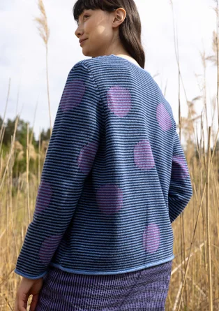 Tröja "Windy" i lammullsmix - mörk indigo