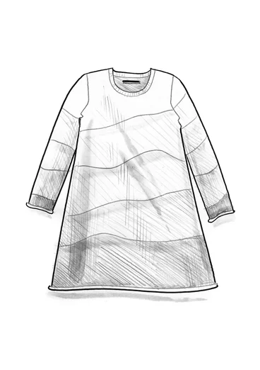 Stickad tunika "Siv" i återvunnen /ekologisk bomull - rödkål