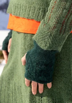 Torgvante "Forgetmenot" i alpackamix - mörk jaspis/melange