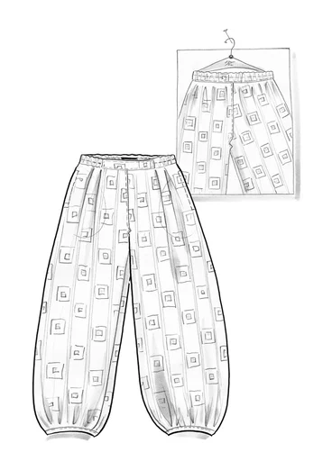 Vävd byxa "Cirrus" i ekologisk bomull. - oblekt