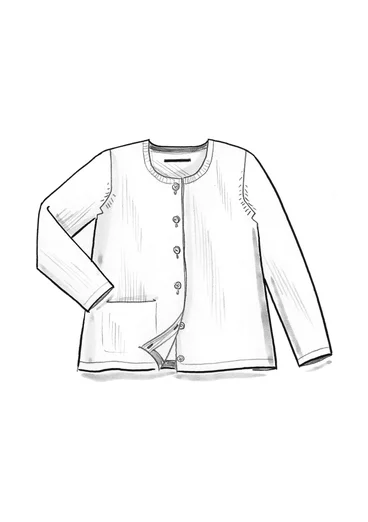 Kofta i ekologisk/återvunnen bomull - svart