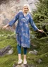 Vävd klänning ”Rose hip” i ekologisk bomull (indigo L)