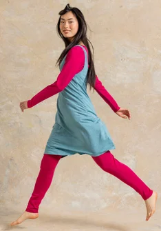 Slipklänning ”Bianca” i lyocell/elastan - blå topas/mönstrad