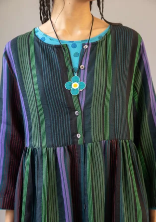 Vävd klänning "Ketchi" i ull/bomull - svart