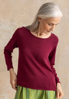 Tröja i ekologisk bomull/lyocell - purpur